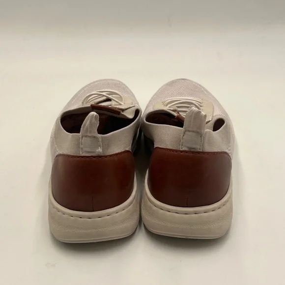 Born Marius Cream and Brown Sneakers with Breathable Fabric - Picture 4 of 8